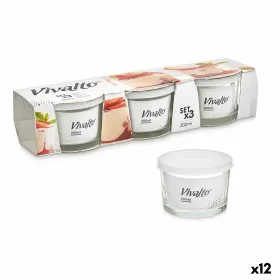 Pusdienu kastīšu komplekts Vivalto Caurspīdīgs Stikls polipropilēns 200 ml (12 gb.)