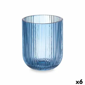 Lasi Vivalto Sininen Kristalli Raidat 270 ml (6 osaa)