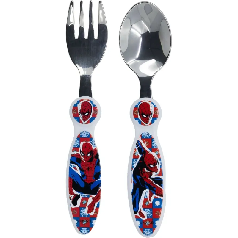 Stalo įrankių rinkinys Spider-Man CZ11342 Nerūdijantis plienas Spalvotas 2 Dalys