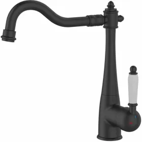 Kitchen Tap Rousseau RETRO Musta Mattaviimeistely