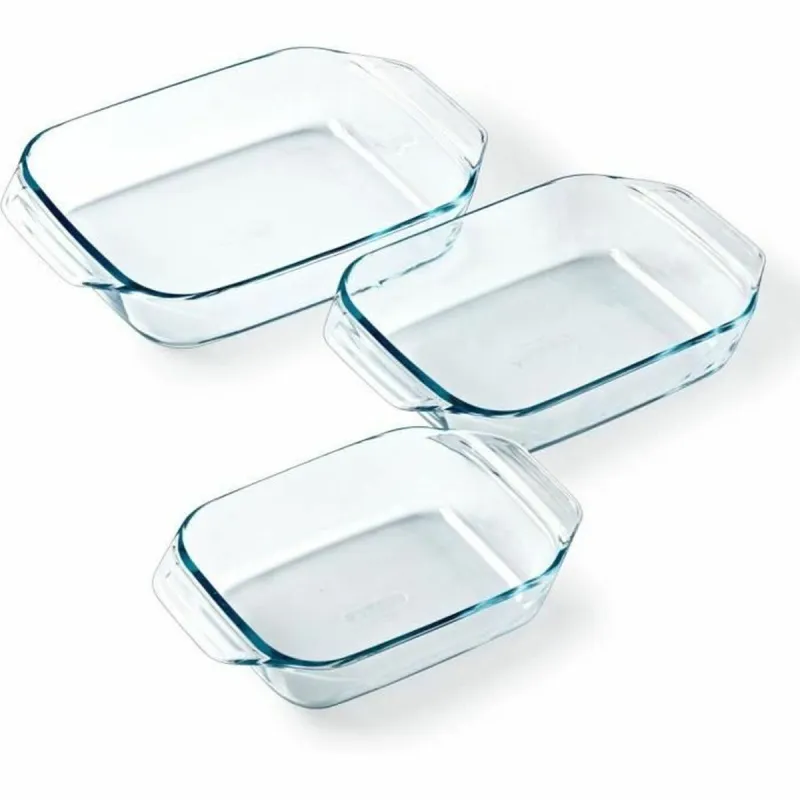 Uunivuokasetti Pyrex Läpinäkyvä 3 Kappaletta