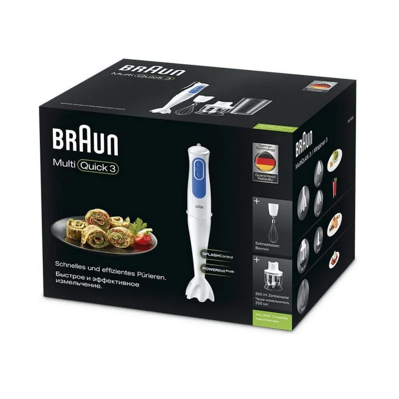 Rokās Turams Blenderis Braun MQ3025 700 W Balts Balts/Zils Zils/Balts 700 W