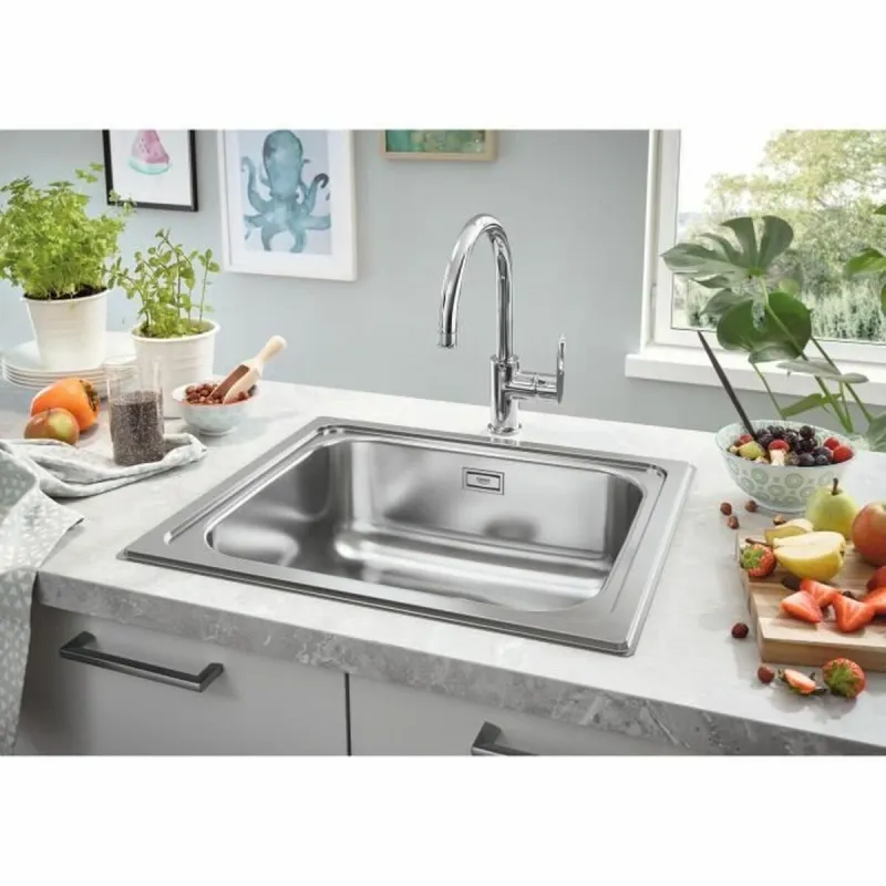 Viena roktura jaucējkrāns Grohe 31719SD0 Nerūsējošais tērauds Taisnstūra