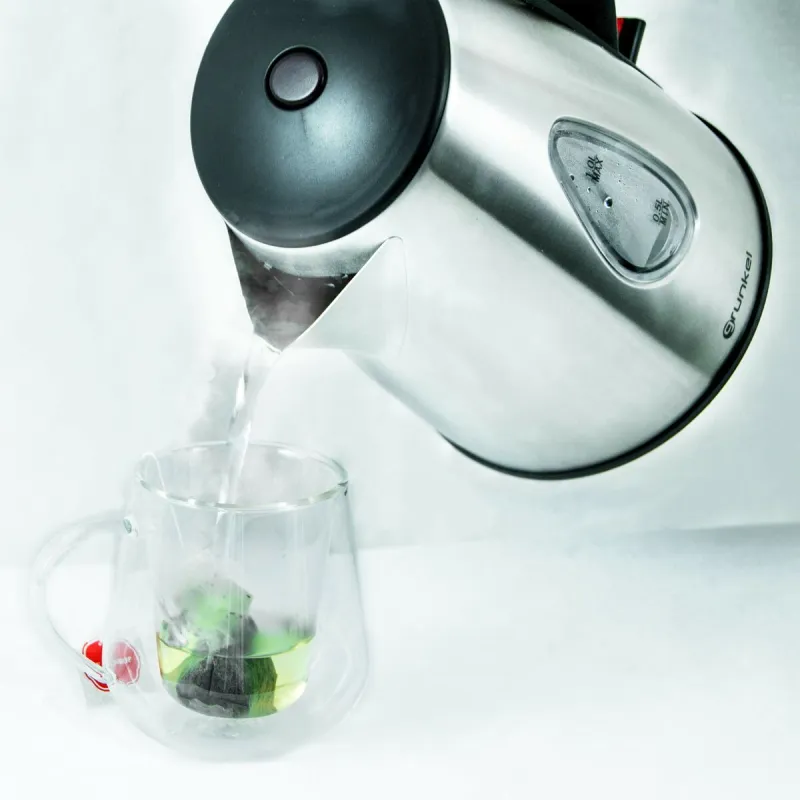 Vedenkeitin Grunkel 1 L Hopeinen Ruostumaton teräs 2200 W