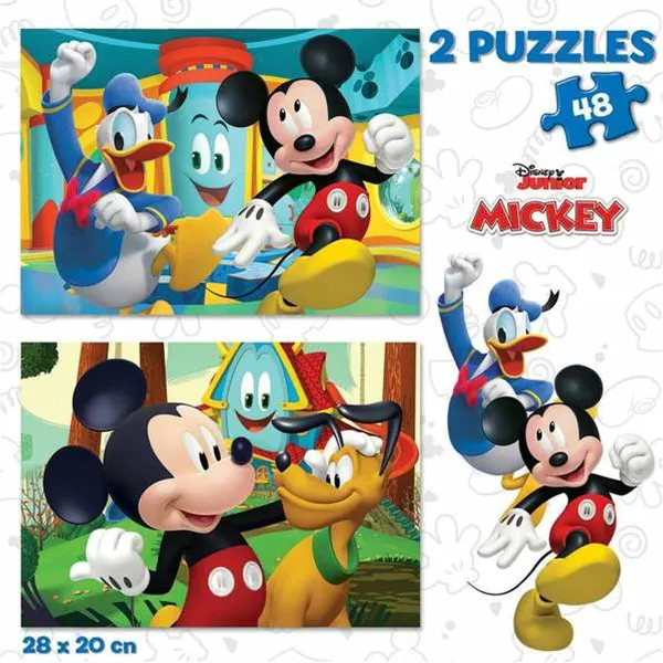 Palapeli Educa Mickey Mouse Fun House 2 x 48