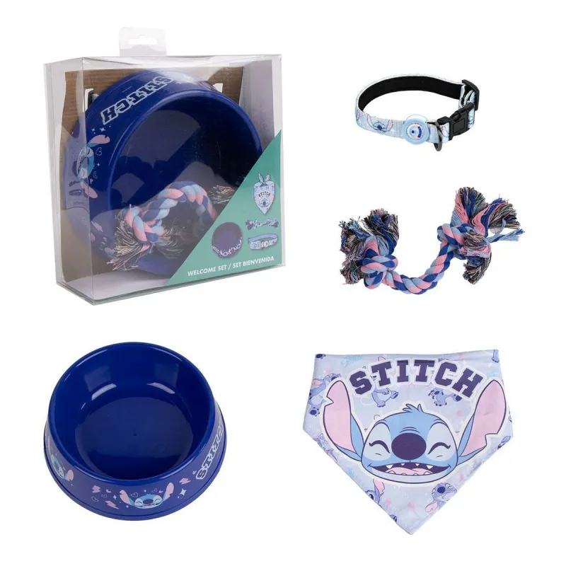 Welcome Gift Set for Dogs Stitch Sinine 21,0 x 21,0 x 8,8 cm Koer