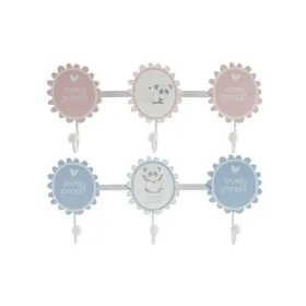 Wall mounted coat hanger DKD Home Decor Puu Metalli Pandakarhu (40 x 4 x 16 cm) (2 pcs)