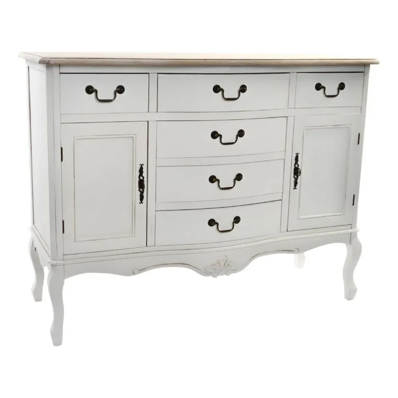 Puhvetkapp DKD Home Decor   Valge Helepruun Kuusk 118 x 45 x 90 cm