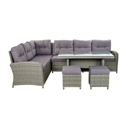 Sofos ir stalo komplektas DKD Home Decor Išorinis 267 x 204 x 90 cm (4 pcs)