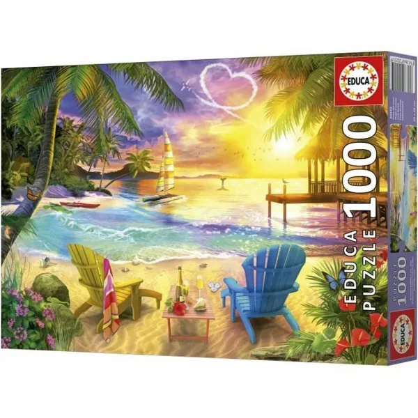 Palapeli Educa Love Beach 1000 Kappaletta
