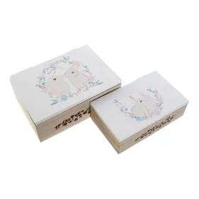 Set of decorative boxes DKD Home Decor MDF Wood (17 x 12 x 6 cm)