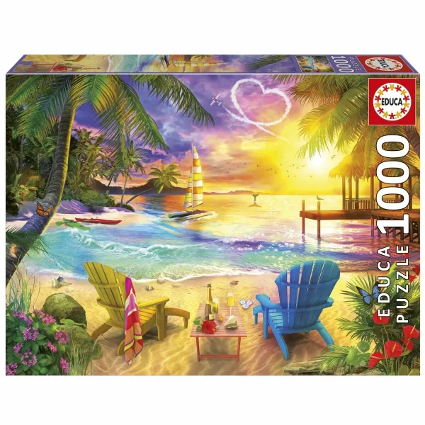 Palapeli Educa Love Beach 1000 Kappaletta