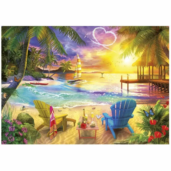 Palapeli Educa Love Beach 1000 Kappaletta