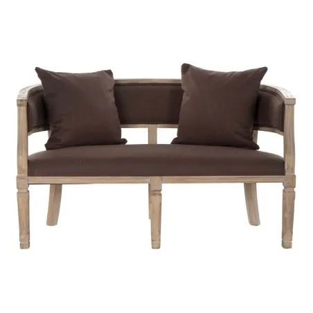 Диван DKD Home Decor Коричневый лён древесина каучукового дерева традиционный (122 x 69 x 72 cm)