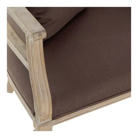 Диван DKD Home Decor Коричневый лён древесина каучукового дерева традиционный (122 x 69 x 72 cm)