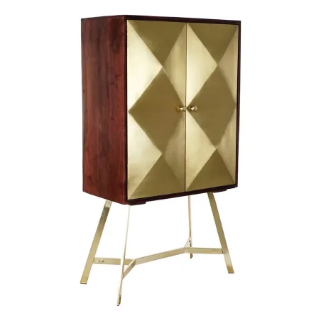 Sivupöytä DKD Home Decor Kullattu Tummanruskea Akaasia Mangopuu 84 x 43 x 156,5 cm