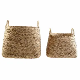 Набор корзин DKD Home Decor 44 x 44 x 45 cm Натуральный Коричневый Boho
