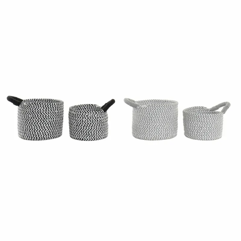 Korvikomplekt DKD Home Decor Looduslik kiud 18 x 18 x 14 cm