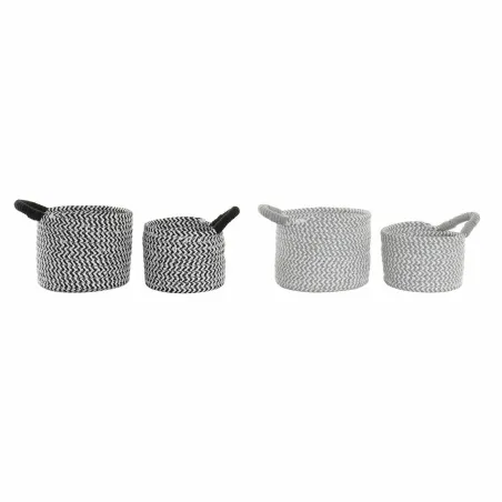 Korvikomplekt DKD Home Decor Looduslik kiud 18 x 18 x 14 cm