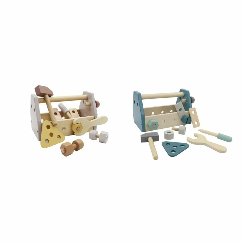 Puidust mängud DKD Home Decor Tööriistakast (21 x 11.5 x 13 cm) (2 pcs)