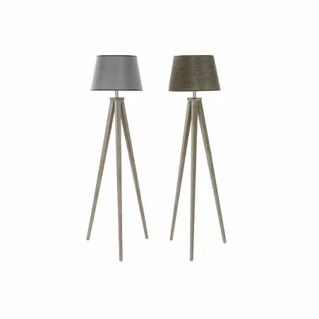 Lubinis šviestuvas DKD Home Decor 40 x 40 x 154 cm Natūralus Pilka Ruda 250 V 60 W Pušis (2 vnt.)