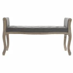 Taburet DKD Home Decor   Naturaalne Tumehall Kummipuu Kangas 109 x 44,5 x 60 cm