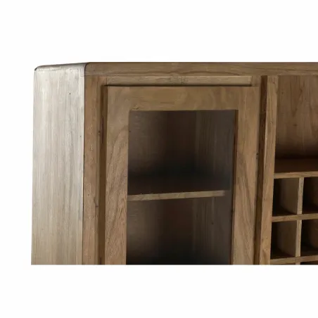 Displejaj stends DKD Home Decor Stikls Brūns Rotangpalma Akācija (160 x 41 x 153 cm)