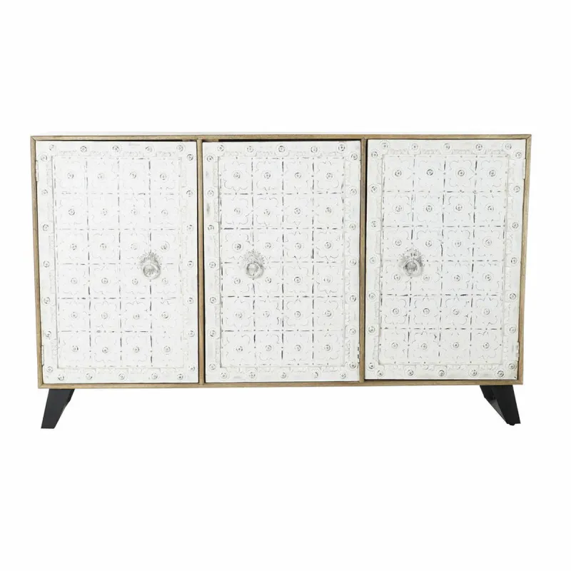 Sivupöytä DKD Home Decor   Valkoinen Luonnollinen Mangopuu 165 x 45 x 100 cm