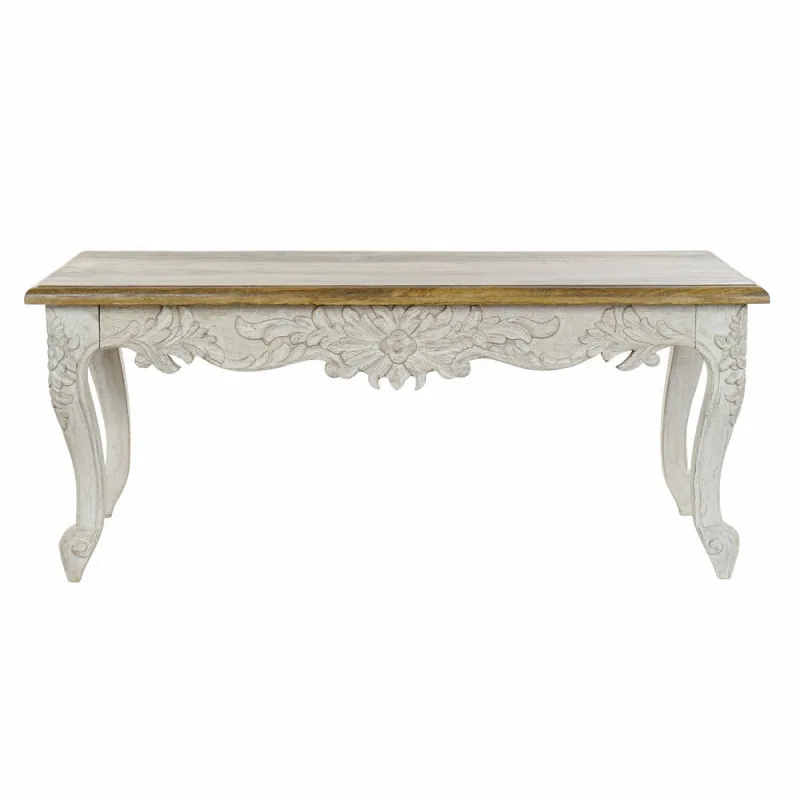 Olohuoneen pöytä DKD Home Decor Valkoinen Luonnollinen 120 x 61 x 49 cm