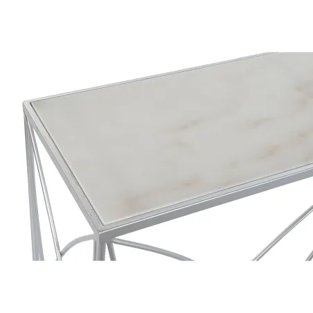 Hallipöytä DKD Home Decor Valkoinen Hopeinen 100 x 33 x 78 cm