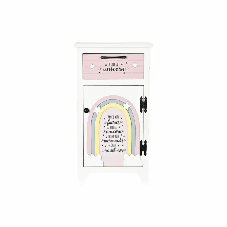 Öökapp DKD Home Decor Laste Hall Roosa Valge Kollane (40 x 29 x 73,5 cm)
