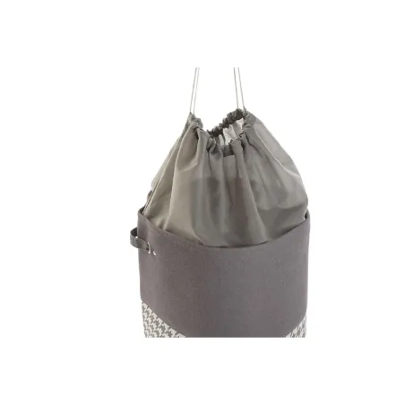 Laundry basket DKD Home Decor Yellow Blue Grey Houndstooth 40 x 40 x 60 cm (3 Units)
