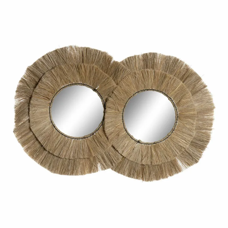 Sieninis veidrodis DKD Home Decor Natūralus Bali 117 x 6 x 77 cm