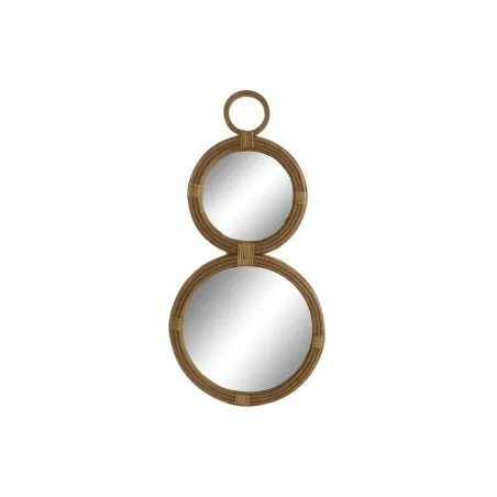 Настенное зеркало DKD Home Decor 41 x 2 x 83 cm Стеклянный Натуральный Коричневый Тропический
