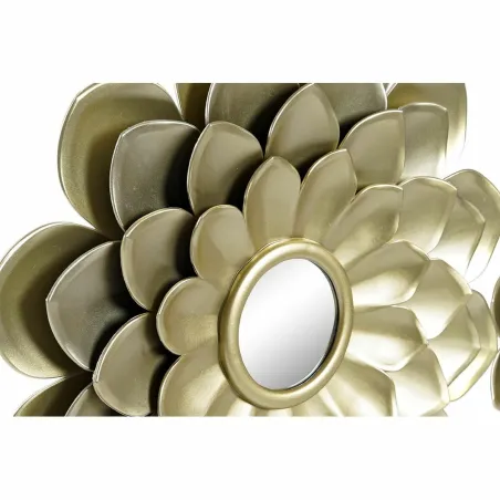 Mirror Set DKD Home Decor Mirror Champagne Golden White PP 2 Units (35 x 1,5 x 35 cm)