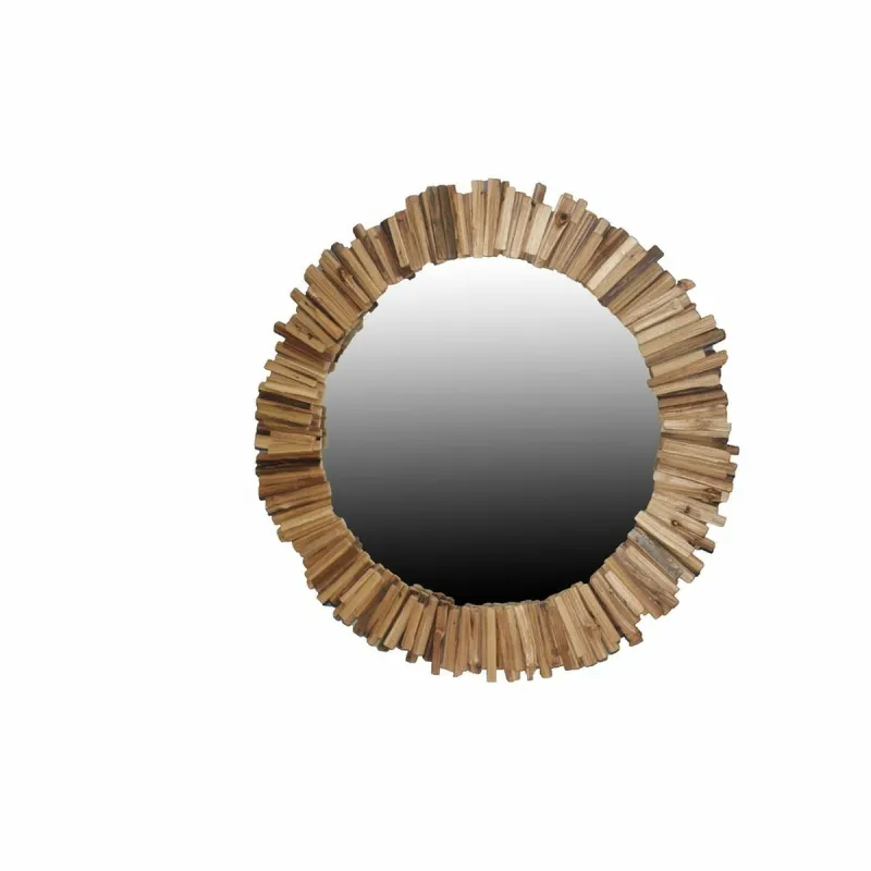 Seinapeegel DKD Home Decor Naturaalne Palgid Alpino 112 x 4 x 112 cm 125 x 4 x 125 cm 128 x 4 x 128 cm