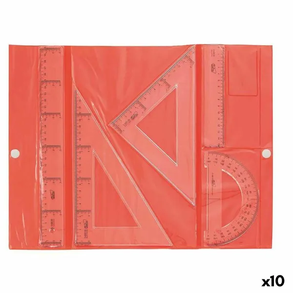 Geometry set Safta 940001 Transparent (10 Units)