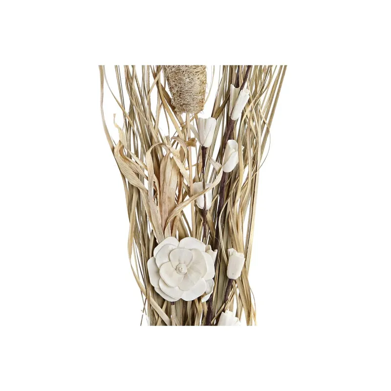 Ķekars DKD Home Decor Dabisks Bronza Balts Dzeltens Kaltēts zieds (30 x 30 x 100 cm) (2 gb.)