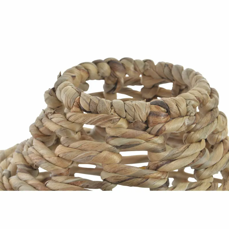 Lempos gaubtas DKD Home Decor Metalinis Pluošta (45 x 45 x 30 cm)
