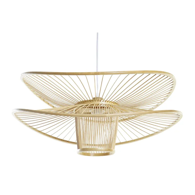 Потолочный светильник DKD Home Decor Коричневый Бамбук 50 W 60 x 60 x 28 cm