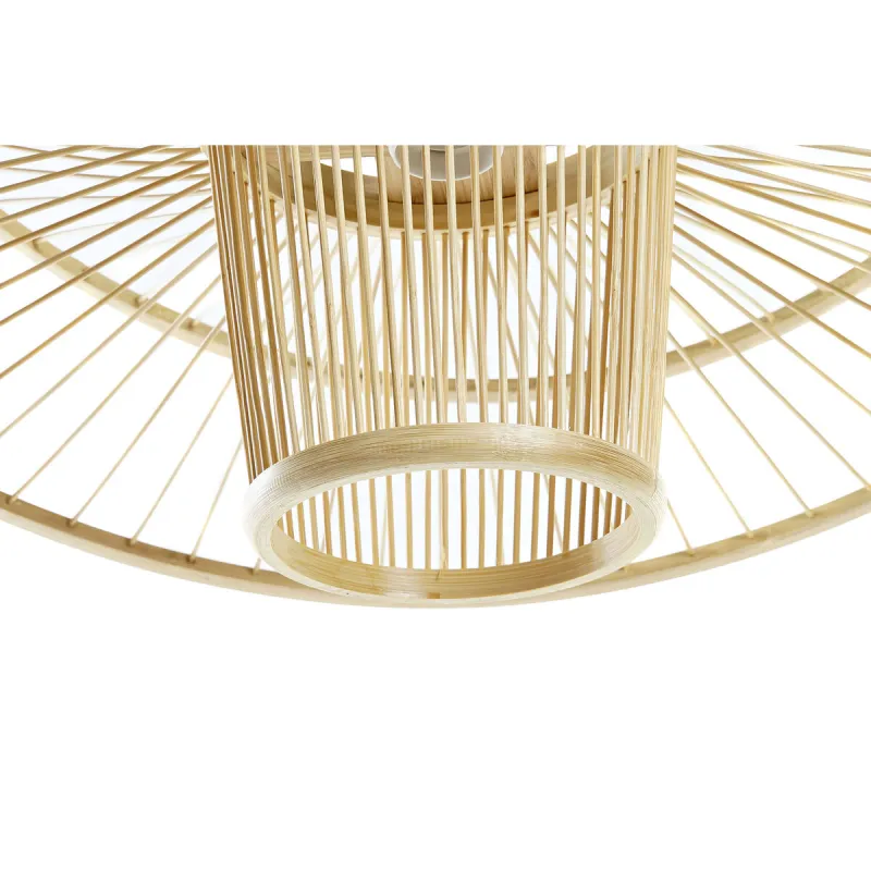 Kattolamppu DKD Home Decor Ruskea Bambu 50 W 60 x 60 x 28 cm