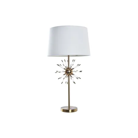Stalinė lempa DKD Home Decor Auksinis Metalinis Balta 41 x 41 x 80 cm 220 V 50 W
