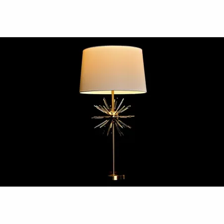 Stalinė lempa DKD Home Decor Auksinis Metalinis Balta 41 x 41 x 80 cm 220 V 50 W