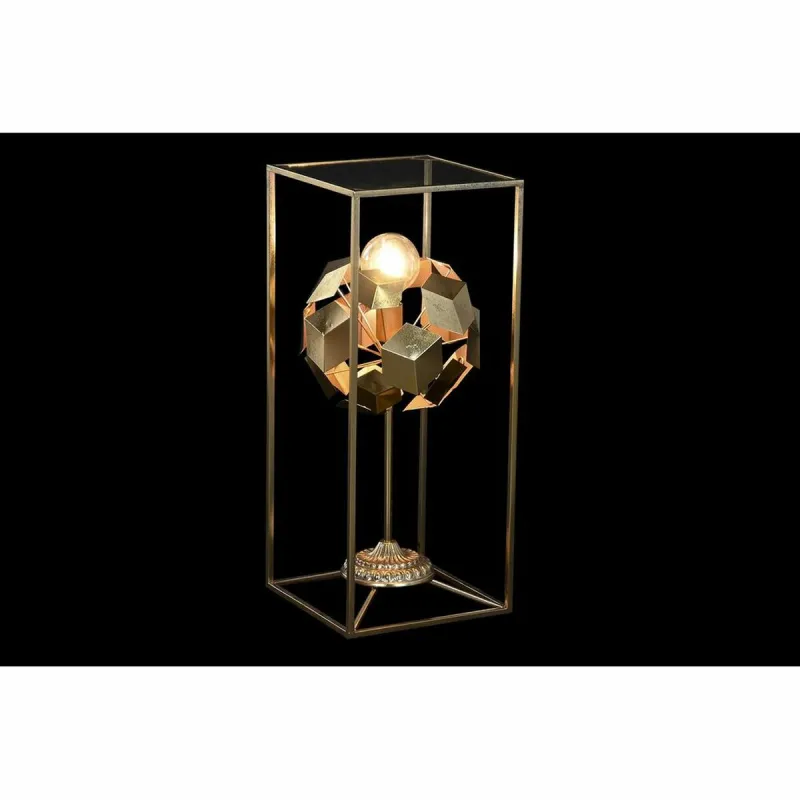 Pöytälamppu DKD Home Decor Kullattu 220 V 50 W Moderni Biometrinen (30 x 30 x 71 cm)