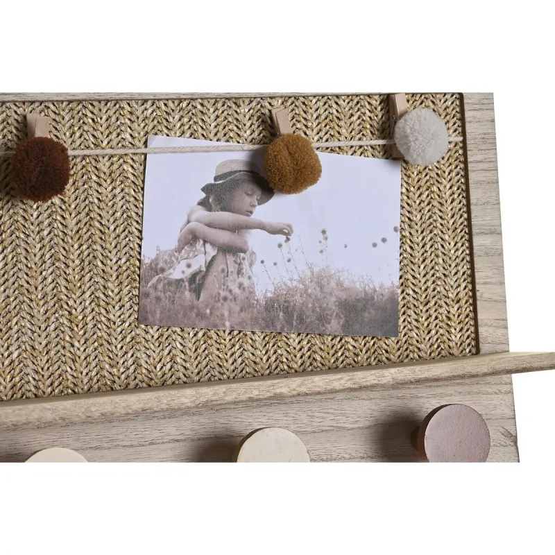 Riidenagi DKD Home Decor Naturaalne Mitmevärviline kiud Puit MDF (45 x 6 x 24 cm)