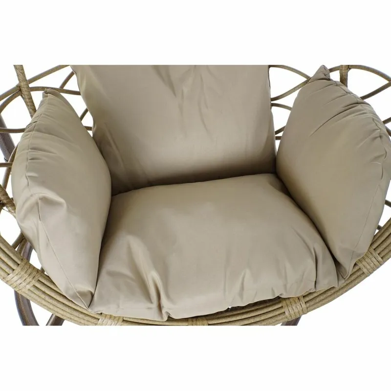Pakabinamas sodo fotelis DKD Home Decor Ruda Rusvai gelsva Šviesiai rudas Aliuminis sintetinis rotangas 90 x 70 x 110 cm 100 x 7