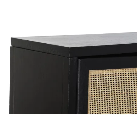 Bufete DKD Home Decor Melns Dabisks Alumīnijs Paulovnijas koks Koks MDF 110 x 30 x 100 cm
