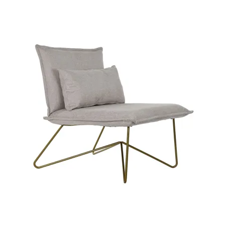 Fotelis DKD Home Decor 66 x 78 x 75 cm Rusvai gelsva Auksinis Metalinis