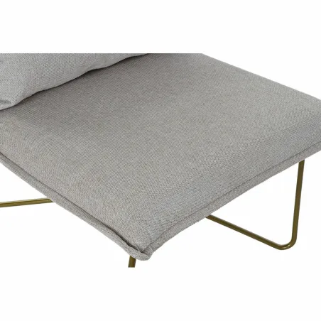 Fotelis DKD Home Decor 66 x 78 x 75 cm Rusvai gelsva Auksinis Metalinis