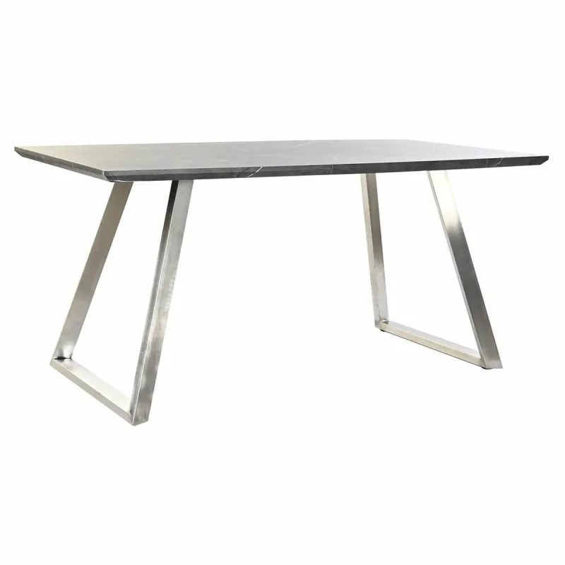 Valgomojo stalas DKD Home Decor Juoda Plienas Medžio MDF 160 x 90 x 76 cm
